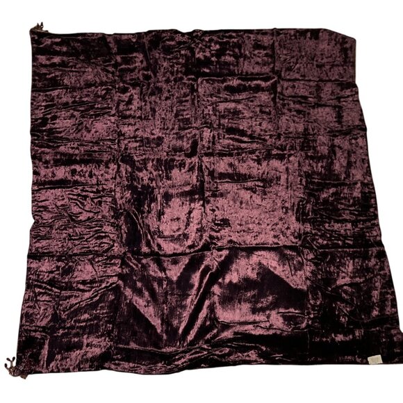 Plum & Gold Patchwork Table Cloth 49x49 Inches CBK India Boho Throw - Picture 6 of 7